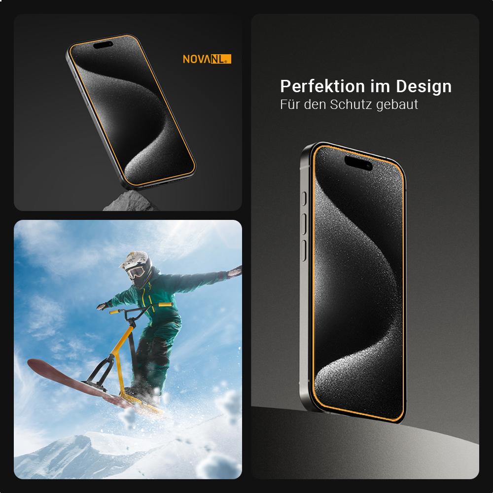 NOVANL 3-Pack Screen Protectors for iPhone 16 Pro Max with Installation Kit