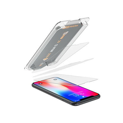 NOVANL 3-Pack Screen Protectors for iPhone X/XS with Installation Kit