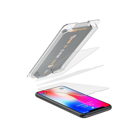 NOVANL 3-Pack Screen Protectors for iPhone X/XS with Installation Kit