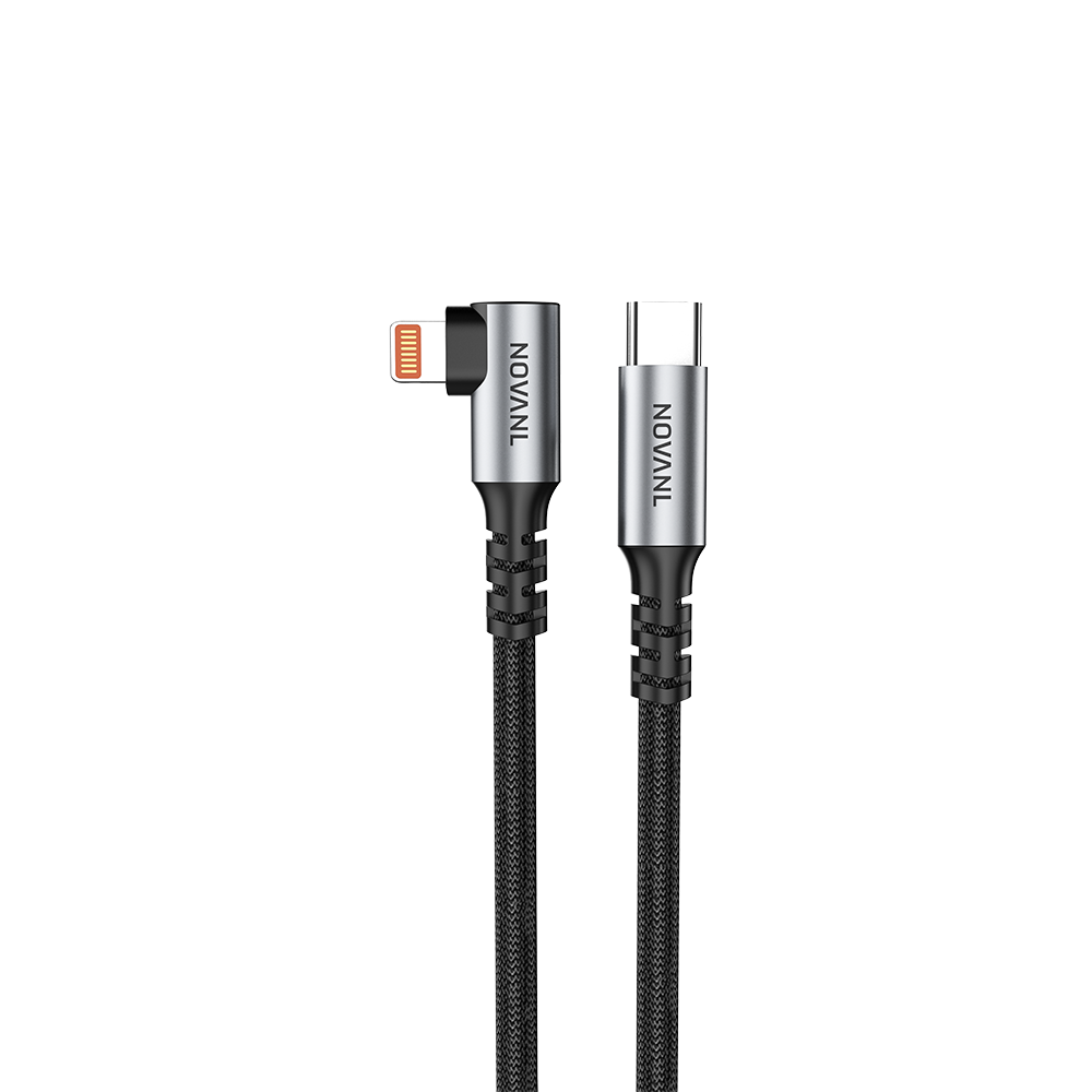 NOVANL SpeedCharge 90-graden USB C naar Lightning kabel 27W (1.5 m)