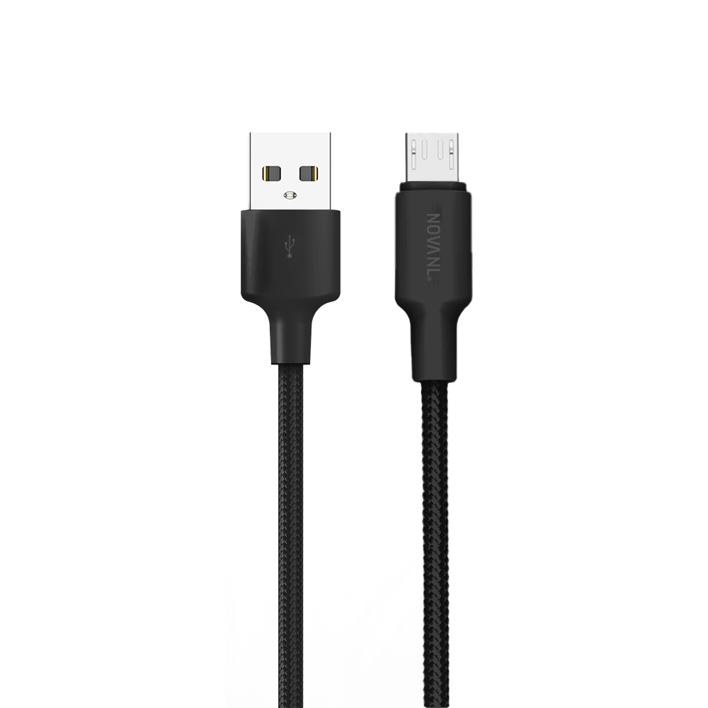 NOVANL SpeedCharge USB-A naar Micro kabel 12W zwart Black
