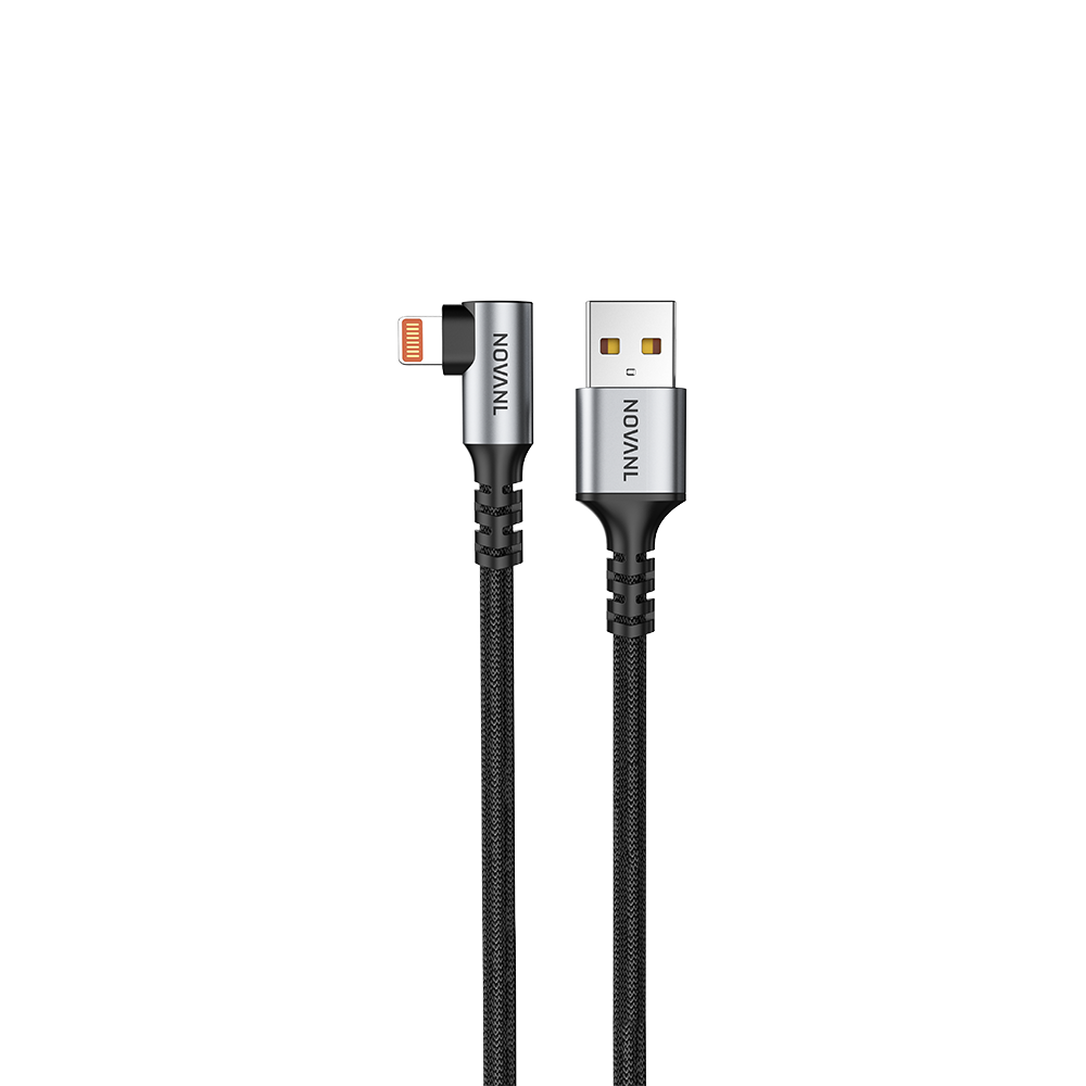 NOVANL SpeedCharge 90-graden USB A naar Lightning kabel 12W (1.5 m)