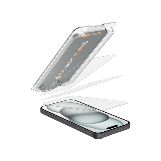 NOVANL 3-Pack Screen Protectors for iPhone 15 with Installation Kit