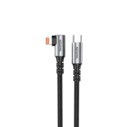 NOVANL SpeedCharge 90-degree USB C to 8 Pin Cable 27W (1.5M)