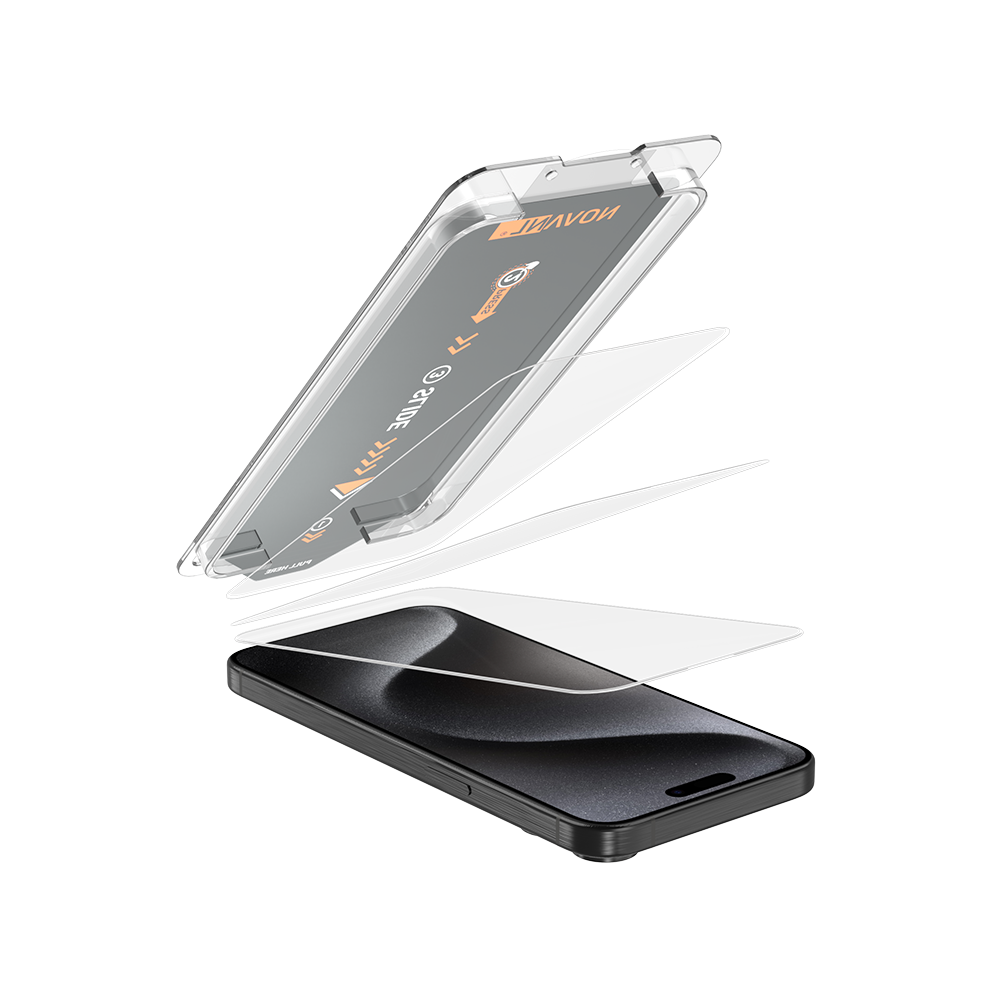 NOVANL 3-Pack Screen Protectors for iPhone 15 Pro with Installation Kit
