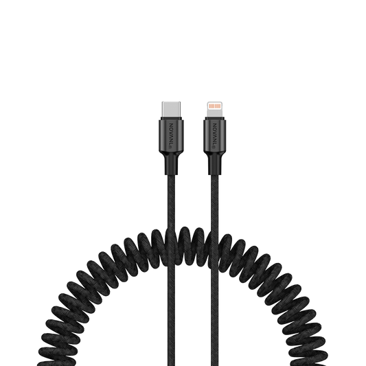 NOVANL SpeedCharge Spiral USB-C to 8 Pin Cable 20W (1.5M)