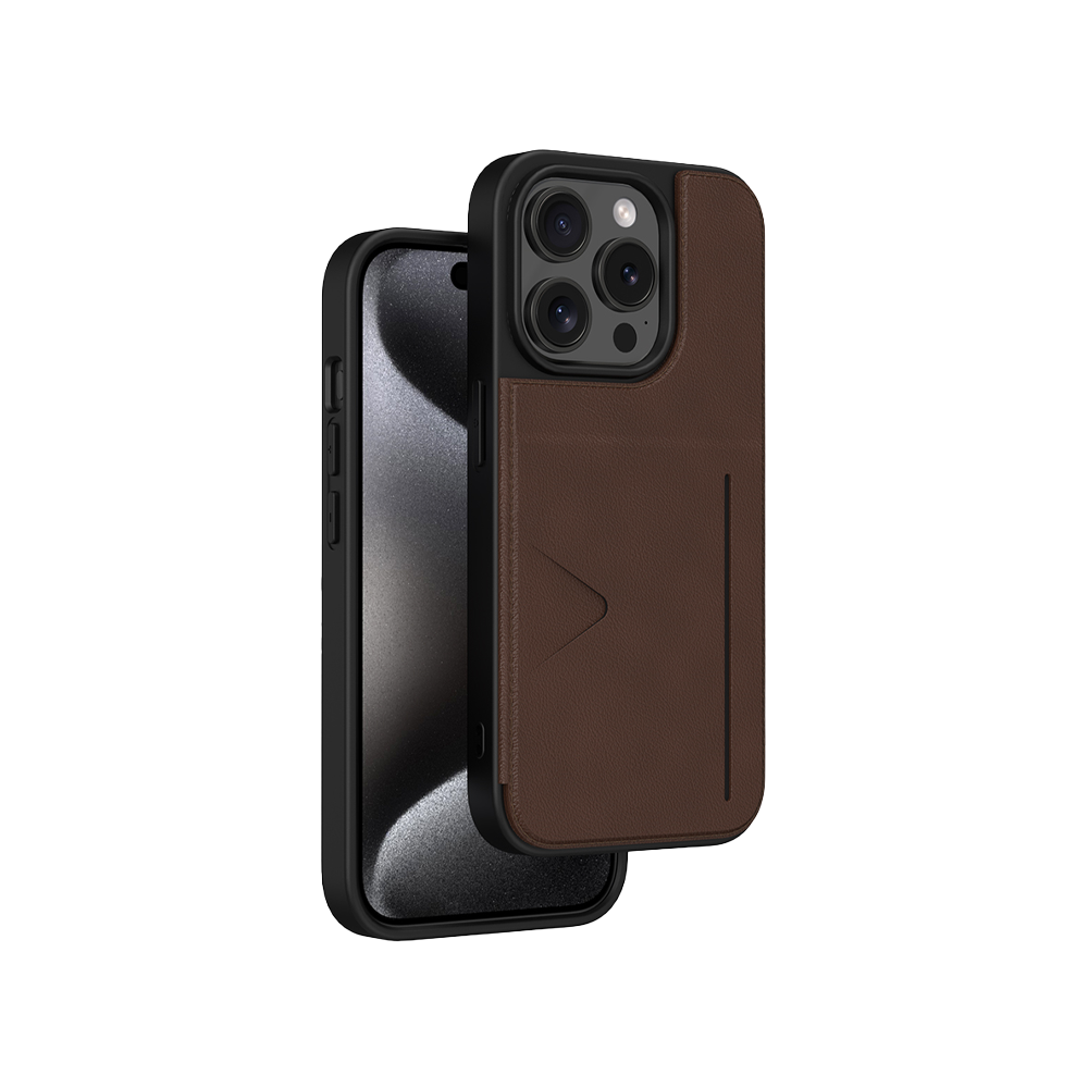 NOVANL WalletGuard hoesje voor iPhone 15 Pro Bruin Brown