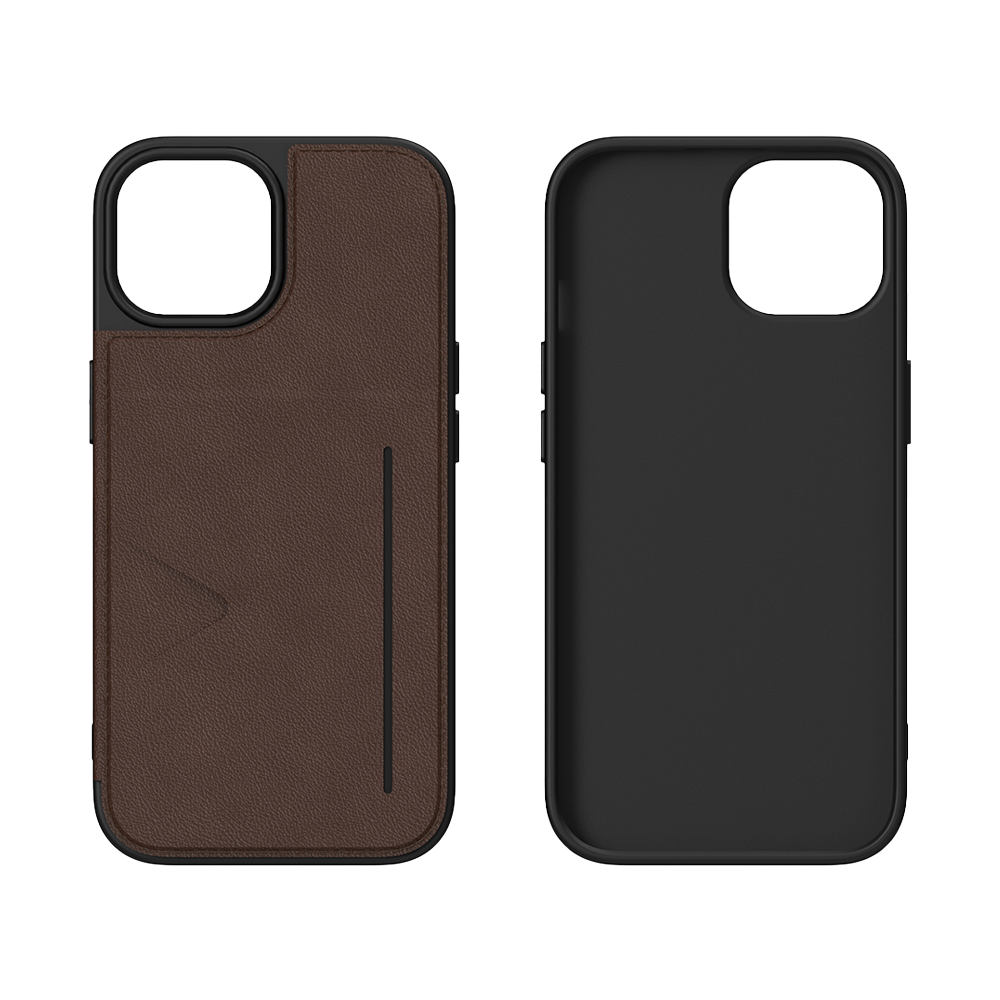 NOVANL WalletGuard hoesje voor iPhone 15 Bruin Brown