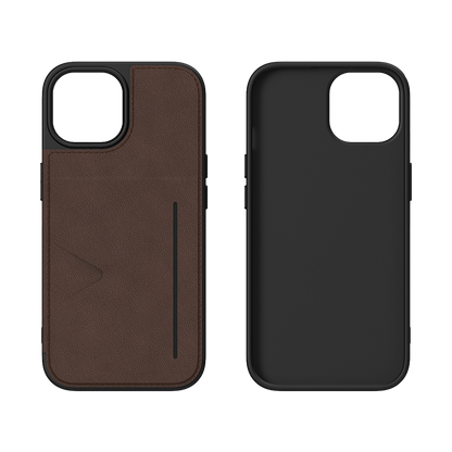 NOVANL WalletGuard hoesje voor iPhone 15 Bruin Brown