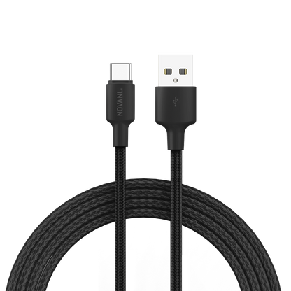 NOVANL SpeedCharge USB A naar USB-C kabel 12W Zwart Black