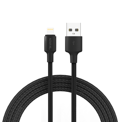 NOVANL SpeedCharge 2M USB A naar Lightning kabel 12W Zwart Black