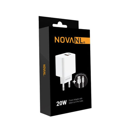 NOVANL ProCharge 20W with SpeedCharge USB A to 8 Pin