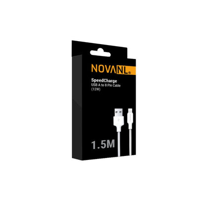 NOVANL SpeedCharge 1.5M USB A to 8 Pin Cable 12W