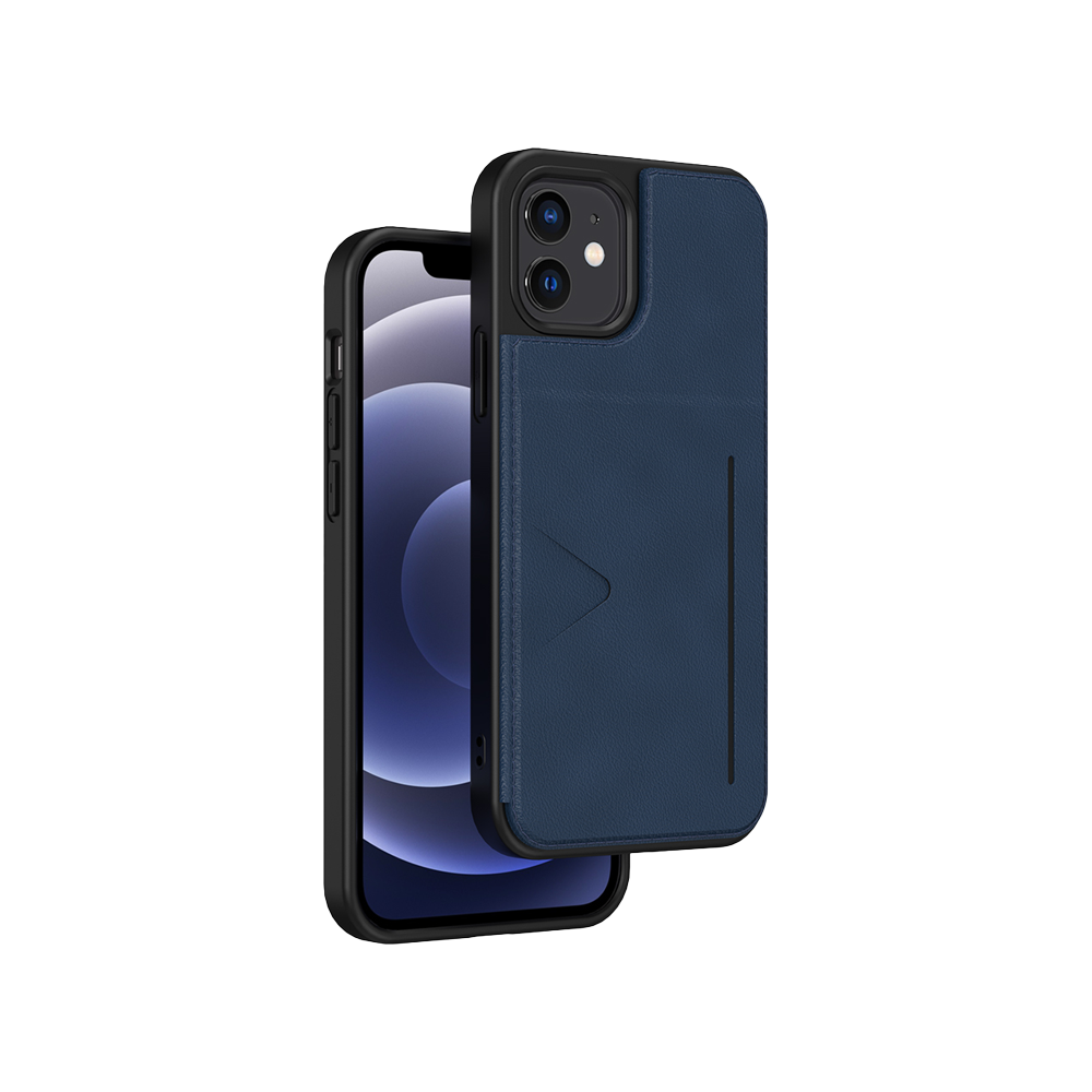 NOVANL WalletGuard hoesje voor iPhone 12/12 Pro Blauw Blue