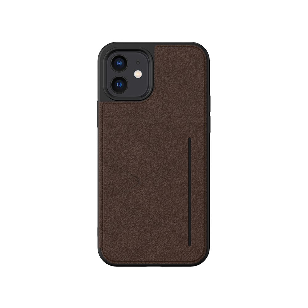 NOVANL WalletGuard Case for iPhone 12/12 Pro Bruin Brown