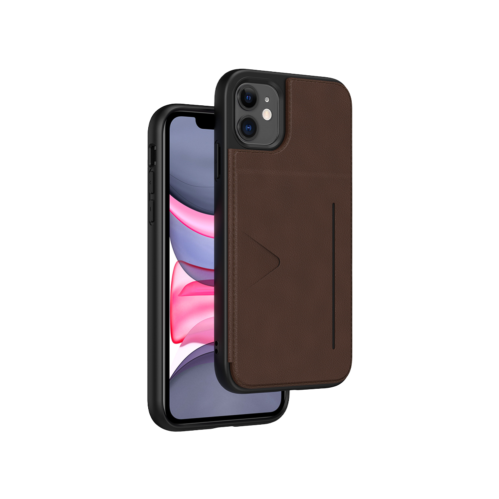 NOVANL WalletGuard hoesje voor iPhone XR Bruin Brown