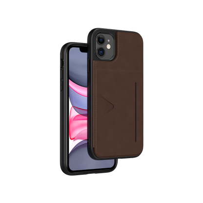 NOVANL WalletGuard hoesje voor iPhone XR Bruin Brown