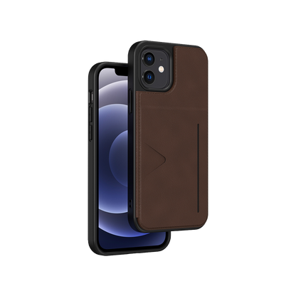 NOVANL WalletGuard Case for iPhone 12/12 Pro Bruin Brown