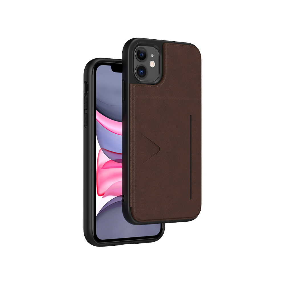 NOVANL WalletGuard hoesje voor iPhone 11 Bruin Brown