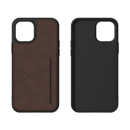 NOVANL WalletGuard Case for iPhone 12/12 Pro Bruin Brown