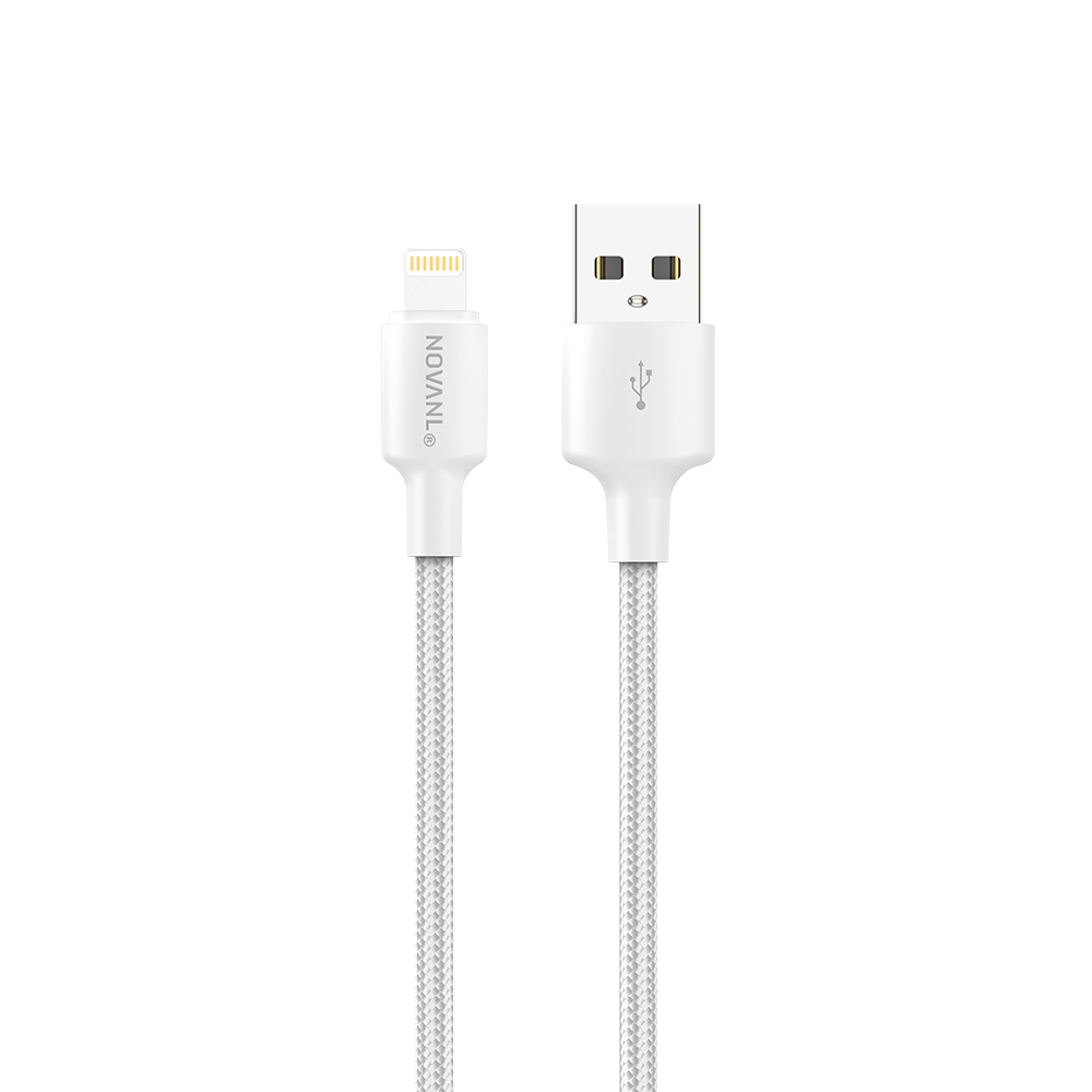 NOVANL SpeedCharge 2M USB A naar Lightning kabel 12W Wit White