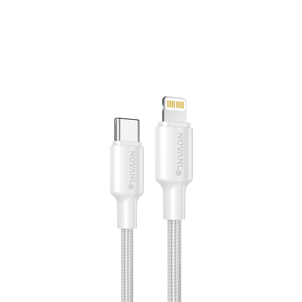 NOVANL SpeedCharge USB C naar Lightning kabel 20W Wit White
