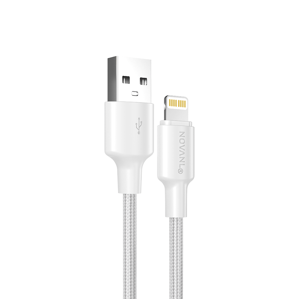 NOVANL SpeedCharge USB A naar Lightning kabel 12W Wit White