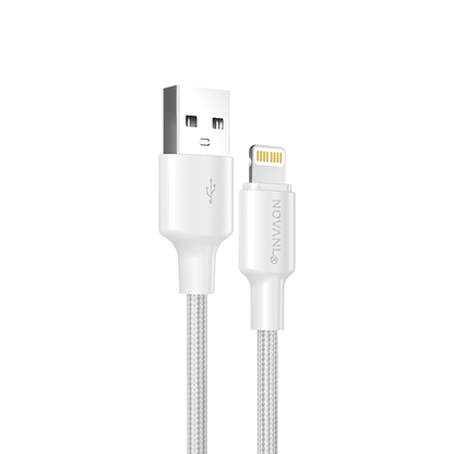 NOVANL SpeedCharge 2M USB A naar Lightning kabel 12W Wit White