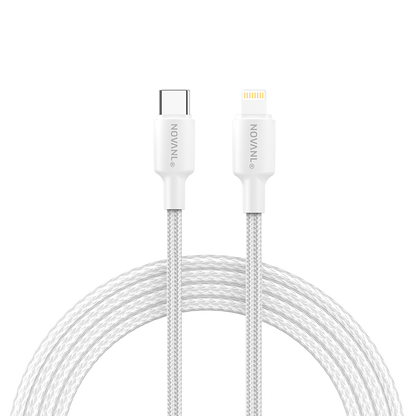 NOVANL SpeedCharge USB C naar Lightning kabel 20W wit White
