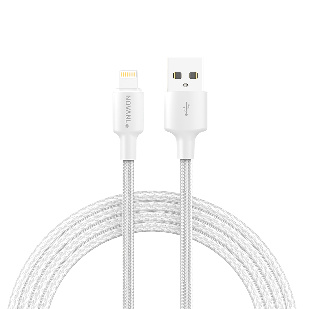 NOVANL SpeedCharge 2M USB A naar Lightning kabel 12W Wit White