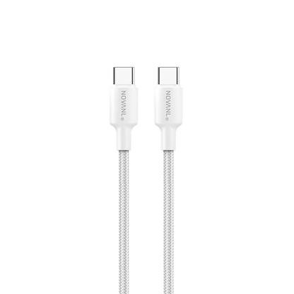 NOVANL SpeedCharge USB C naar USB C kabel 60W wit White
