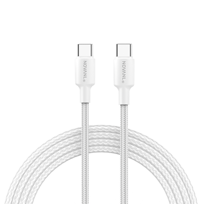 NOVANL SpeedCharge USB C naar USB C kabel 60W wit White
