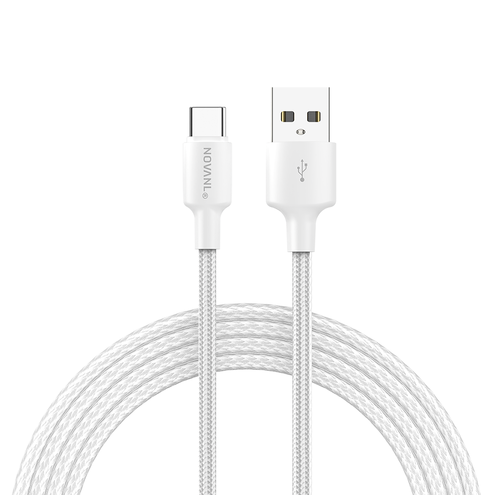 NOVANL SpeedCharge USB A naar USB-C kabel 12 Wit White