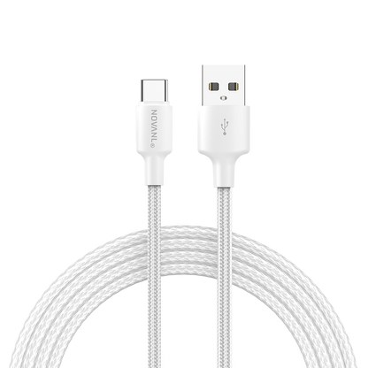 NOVANL SpeedCharge USB A naar USB-C kabel 12 Wit White