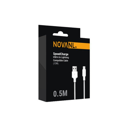 NOVANL SpeedCharge 0.5M USB A to 8 Pin Cable 12W