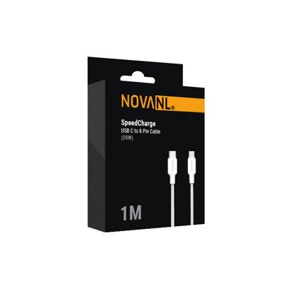 NOVANL SpeedCharge 1M USB C to 8 Pin Cable 20W