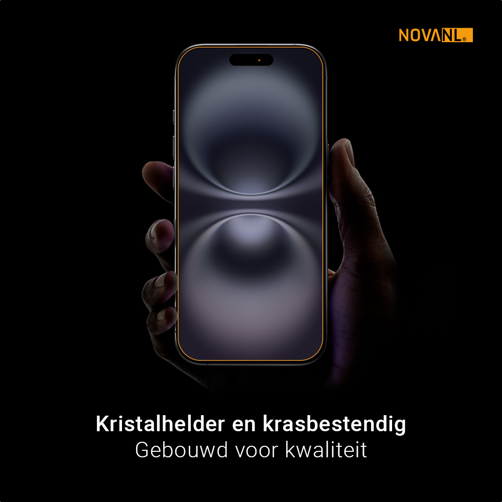 NOVANL 3 in 1 GlassProtector (incl. Applicator) Compatible for iPhone 17 Pro