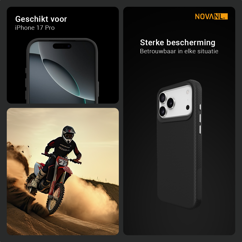 NOVANL GripArmor Case (Incl. Magnetics) Compatible for iPhone 17 Pro