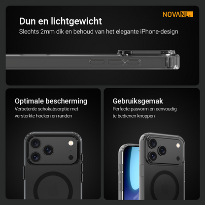 NOVANL ShockShield Case (incl. Magnetics) Compatible for iPhone 17 Pro