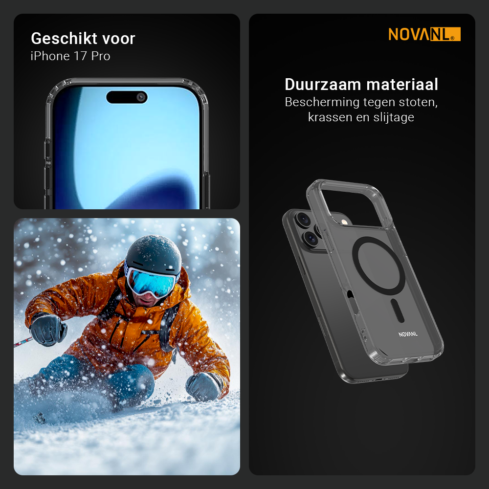 NOVANL ShockShield Case (incl. Magnetics) Compatible for iPhone 17 Pro