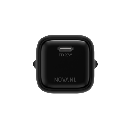 NOVANL GaNCharge 20W USB-C (Enkele Poort) Zwart  Black