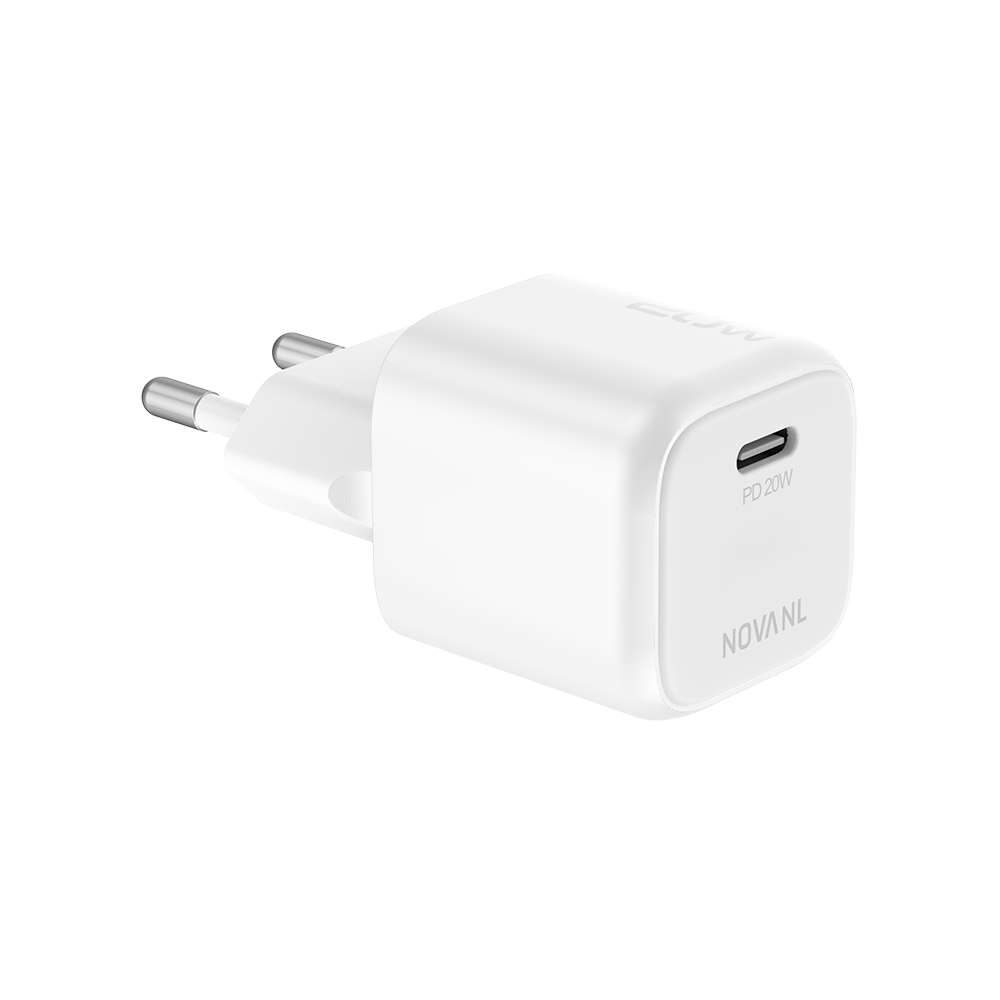 NOVANL GaNCharge 20W USB-C (Enkele Poort) Wit White