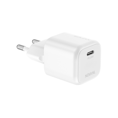 NOVANL GaNCharge 20W USB-C (Enkele Poort) Wit White