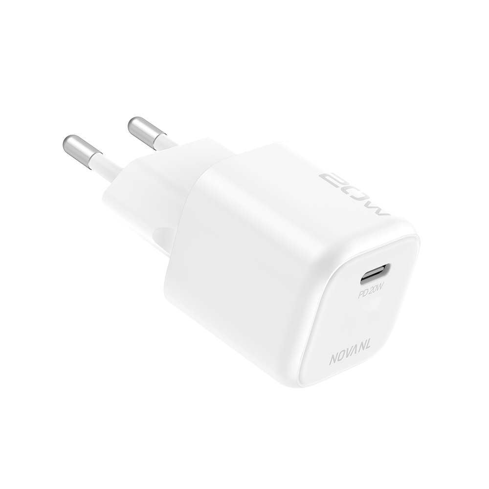 NOVANL GaNCharge 20W USB-C (Enkele Poort) Wit White