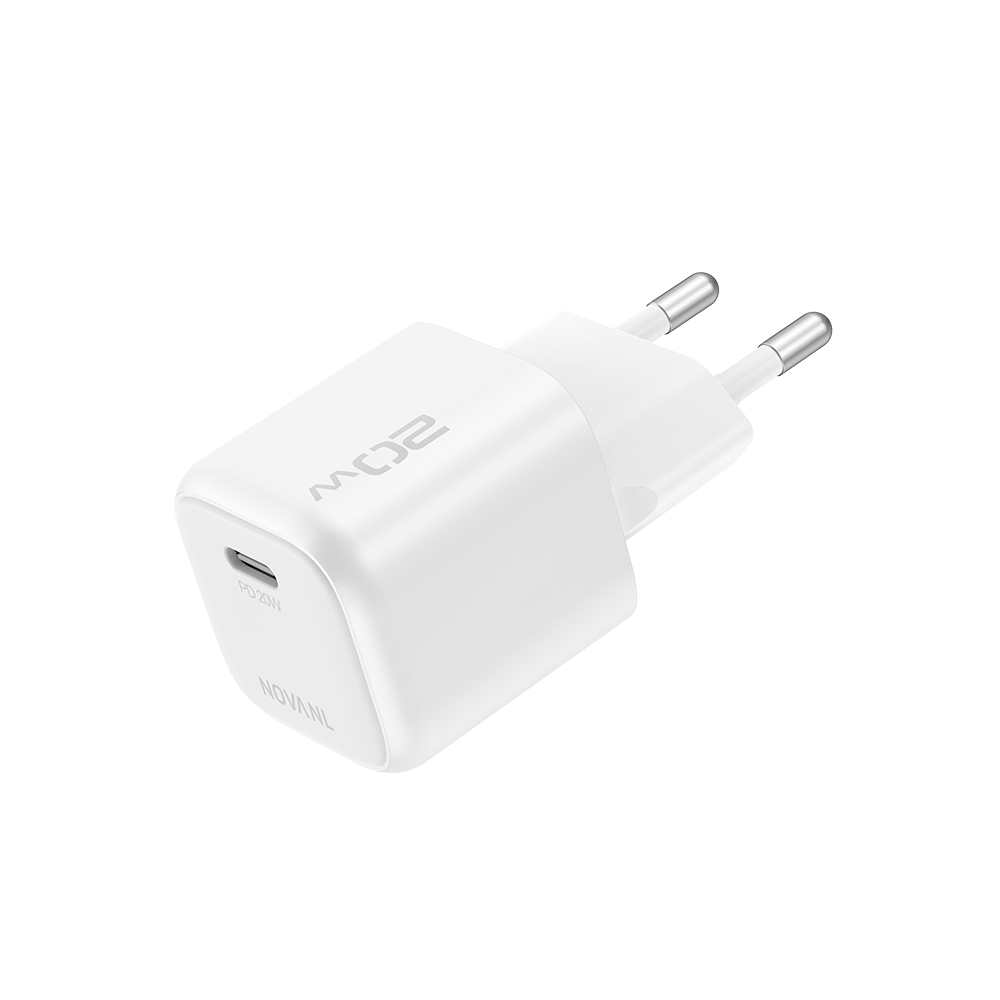 NOVANL GaNCharge 20W USB-C (Enkele Poort) Wit White