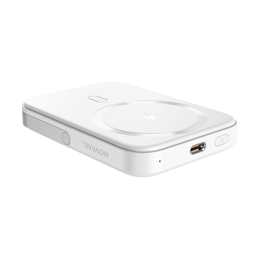 NOVANL PowerUp MagStand Pro 5.000 mAh Powerbank Wit - White