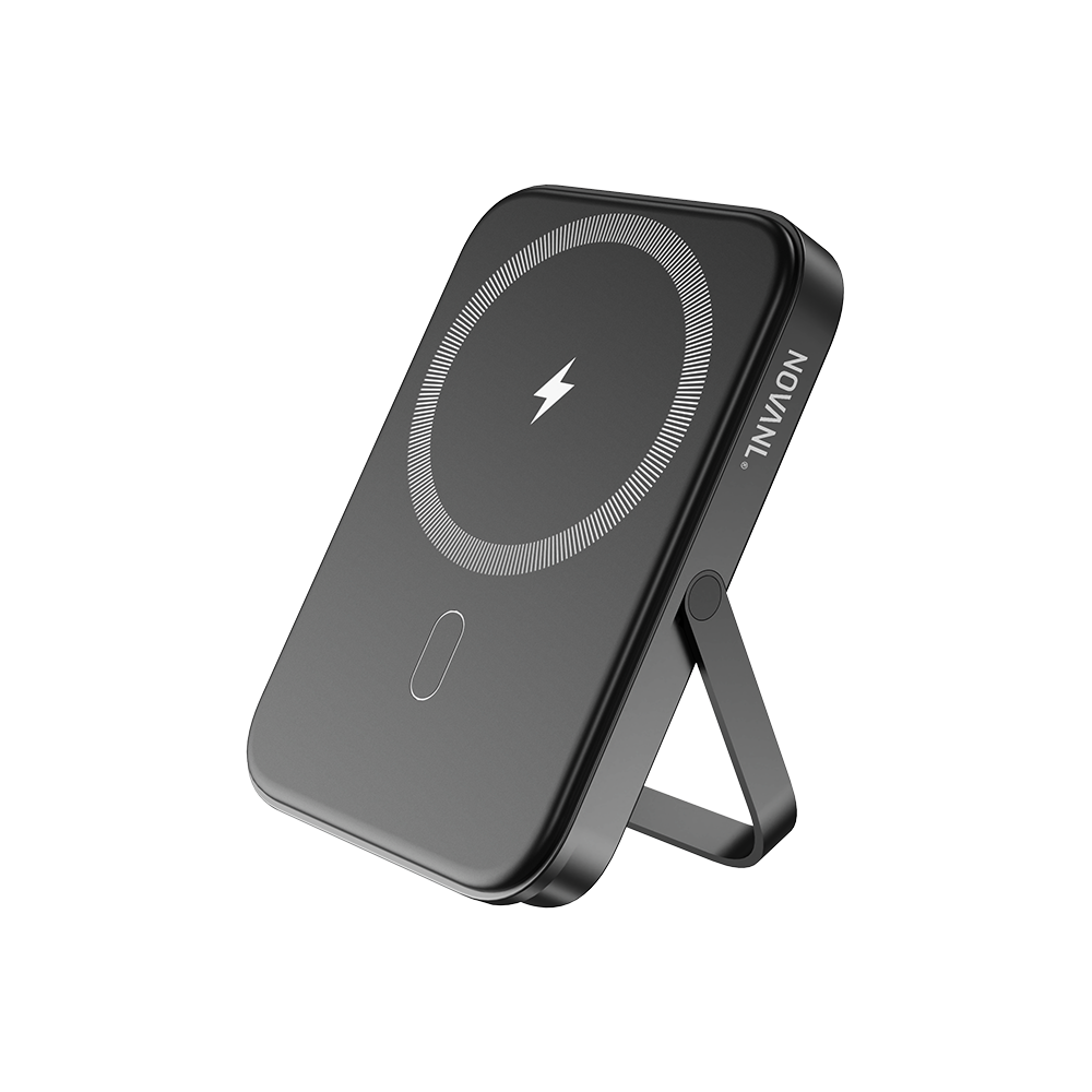 NOVANL PowerUp MagStand Pro 5.000 mAh Powerbank Zwart - Black