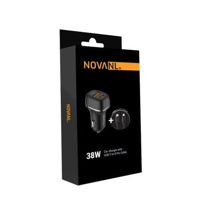 NOVANL PowerDrive Elite 38W with SpeedCharge USB-C to 8 Pin