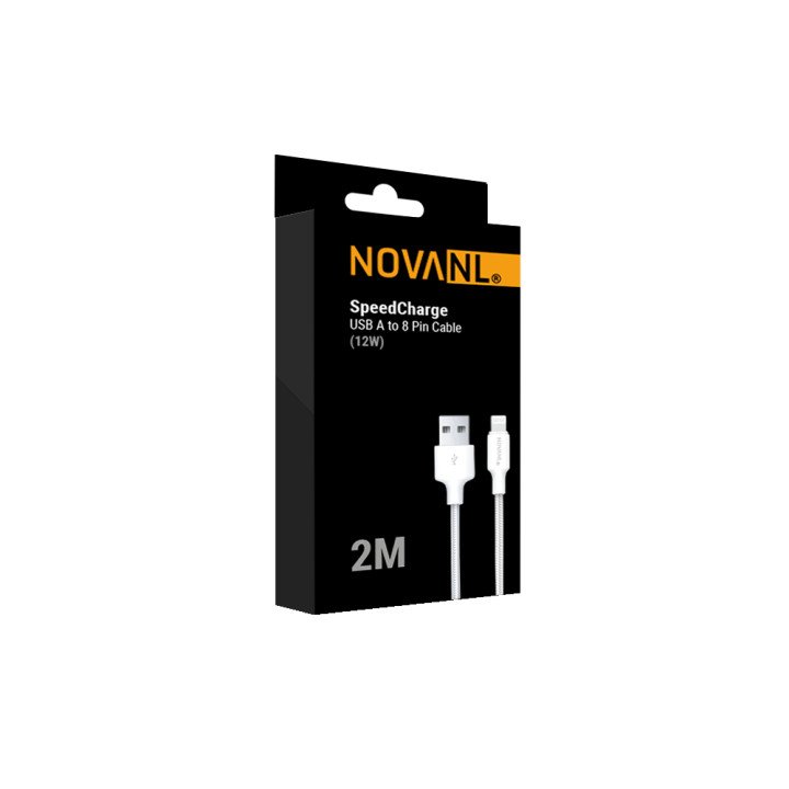 NOVANL SpeedCharge 2M USB A to 8 Pin Cable 12W